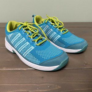 Orthofeet Bio Fit Teal Mesh Lace Up Athletic Sneakers Shoes Women's 10.5 Used